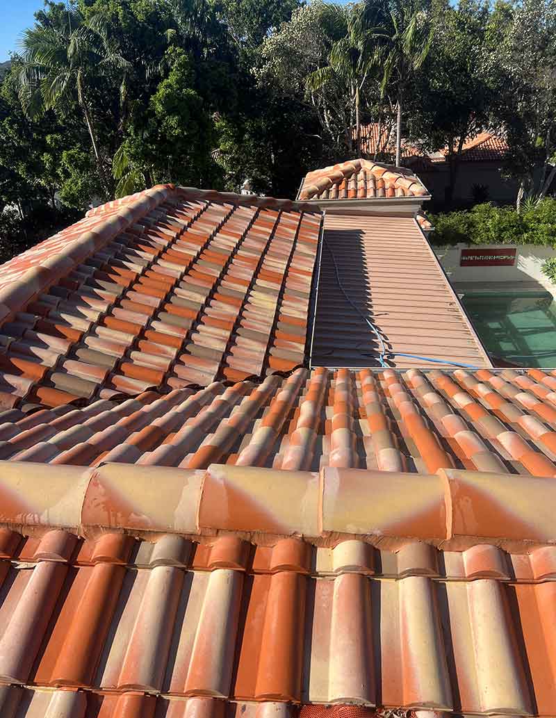 After terracotta roof cleaning Sunshine Coast